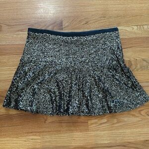 Express Gold Sequin Skirt